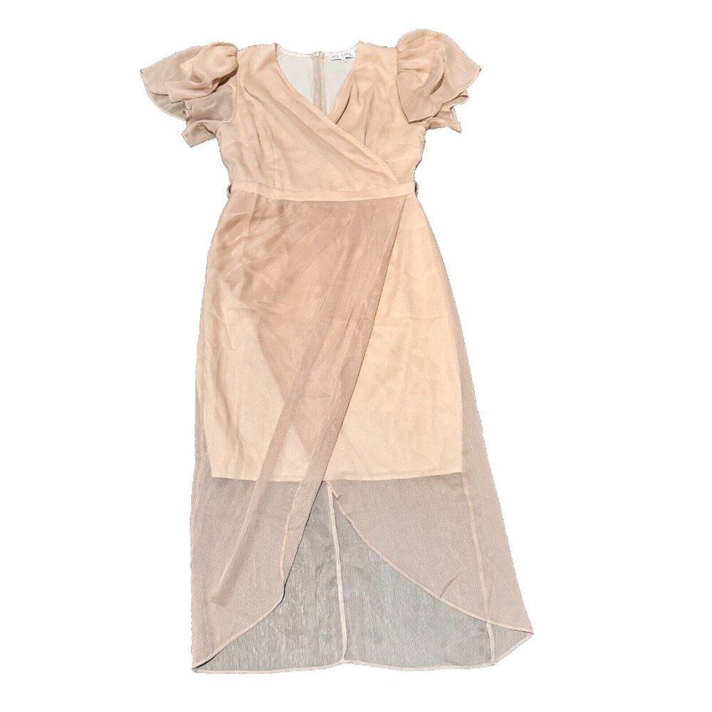 Ivy City Co wrap dress long dress size medium gold lillie